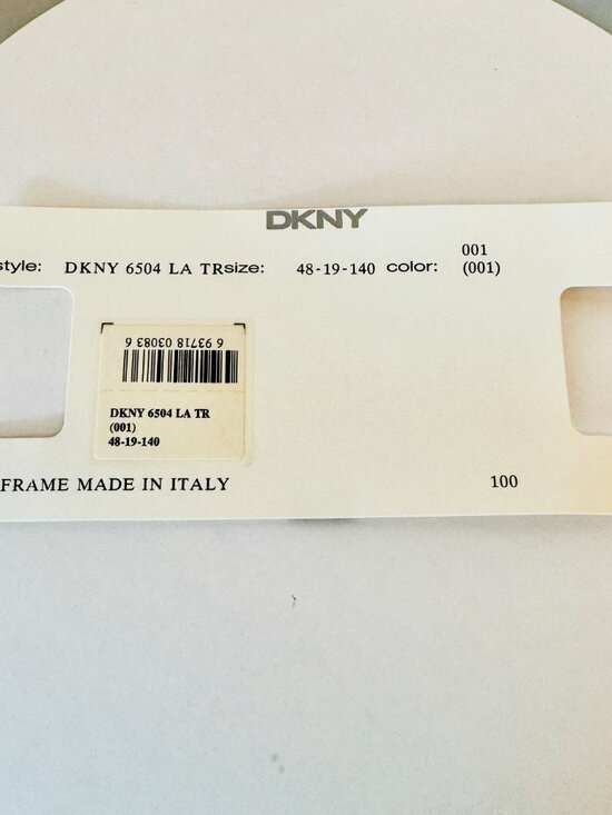 DKNY KY 6504 LA TR 001 140 Black Eyeglasses Polygon Frame Classic Sophisticated
